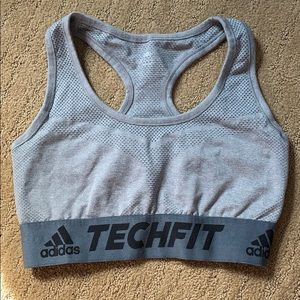 Gray Adidas Sports Bra